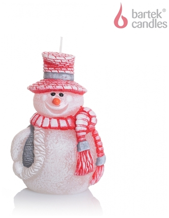 Świeca Bałwanek 125 biało-czerwony, Bartek Candles