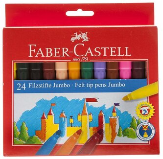 Flamastry 24-kol. Jumbo Zamek, Faber-Castell
