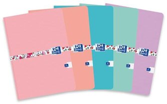 Brulion B5 96K 90G kratka oprawa półtwarda Floral, Oxford