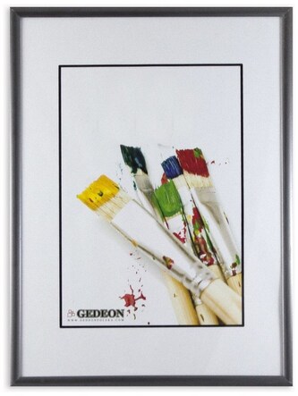 Ramka 50 x 60 cm plastikowa srebrna, Gedeon