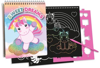 Wydrapywanki kreatywne z szablonami A5 Sweet Dreams, Kids