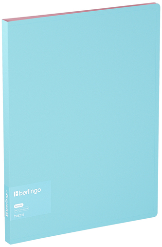 Segregator spring folder Haze, 17mm, z wewnętrzną kieszonką, niebiesko-różowy, Berlingo