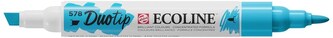 Marker dwustr. okr./ścięty Ecoline Duo Sky Blue Cyan 578, Talens