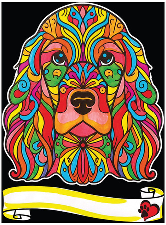 Kolorowanka welwetowa A4 Cocker Spaniel, Colorvelvet