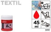 Farba do tkanin 45ml czerwona Artix PP651-07, Main Paper