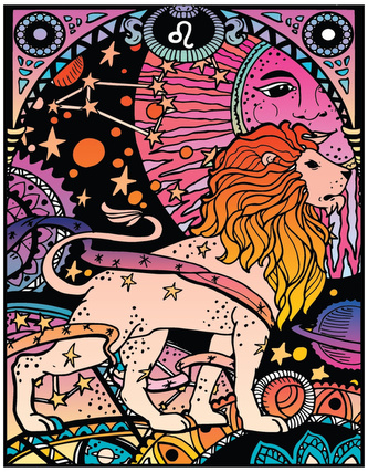 Kolorowanka welwetowa Zodiak Lew 29,7x21, Colorvelvet