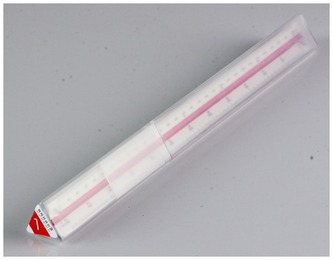 Linijka skalówka trójkątna 30 cm nr 1, Leniar
