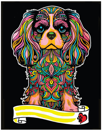 Kolorowanka welwetowa Cavalier King Charles Spaniel, Colorvelvet