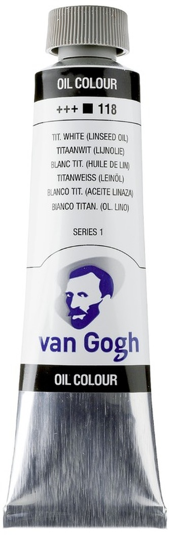 Farba olejna Van Gogh, 40ml Titanium White (Olej Lniany) 118, Talens