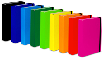 Teczka z gumką A4 BOX Caribic niebieska, VauPe