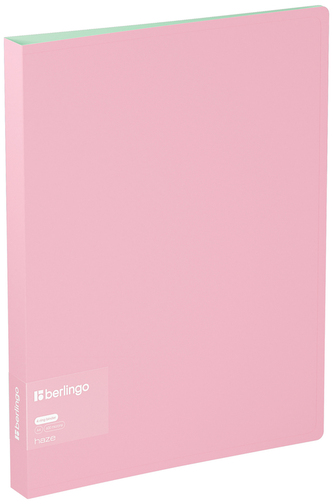 Segregator 4-ringowy Haze, 24mm, black D-RINGS, z wewnętrzną kieszonką, różowo-turkusowy, Berlingo