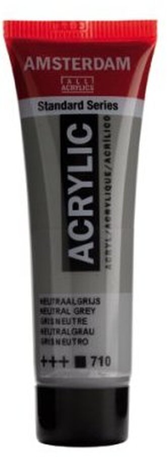 Farba akrylowa nr 710 szara neutralna (neutral grey) 20ml, Amsterdam