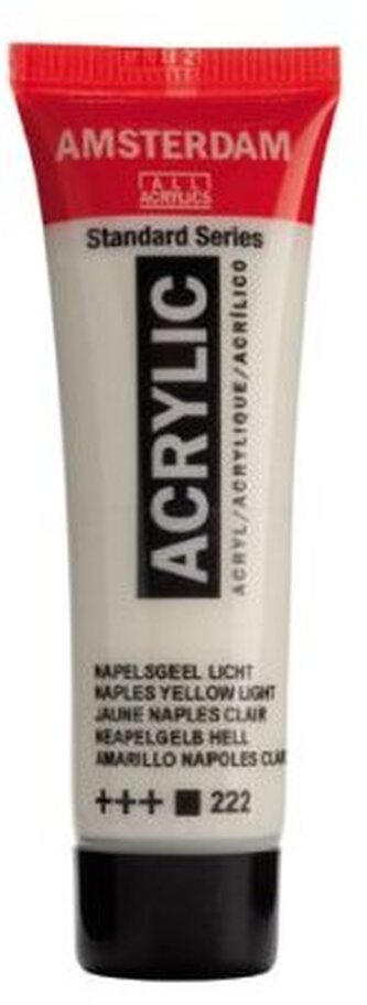 Farba akrylowa nr 222 naples yellow light 20ml, Amsterdam