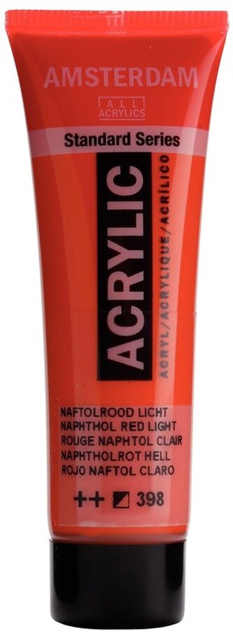 Farba akrylowa nr 398 naphthol red light 20ml, Amsterdam
