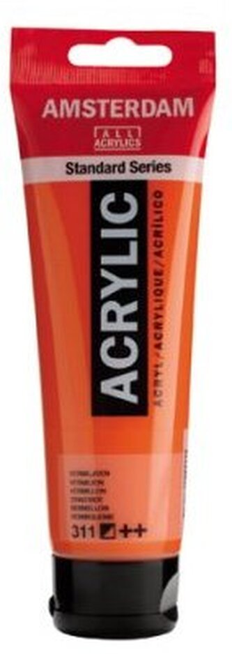 Farba akrylowa nr 311 cynober (vermilion) (pomar.-czerw.) 120 ml, Amsterdam