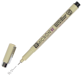 Cienkopis Pigma Micron 02 Black, Sakura