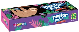 Farby plakatowe 12-kol. 20 ml Wildkid Colorino, Patio