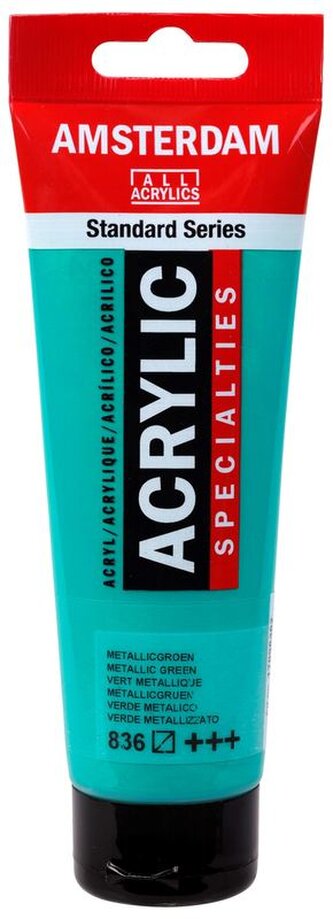Farba akrylowa nr 836 metallic green 120ml, Amsterdam