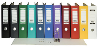 Segregator A4-80mm mech.dźwig. XXL bordowy z szyną, Bantex