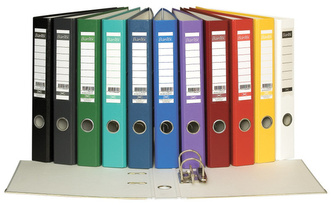 Segregator A4-50mm mech.dźwig. XXL czar.szyn., Bantex