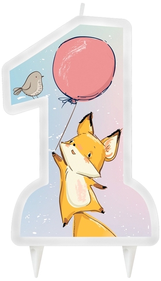 Świeczka urodzinowa Kolekcja Happy Birthday - Lisek, Godan