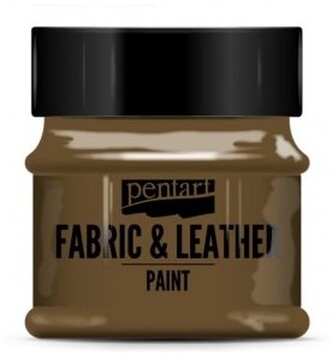 Farba do tkanin i skór 50ml ciemno brązowa, Pentart
