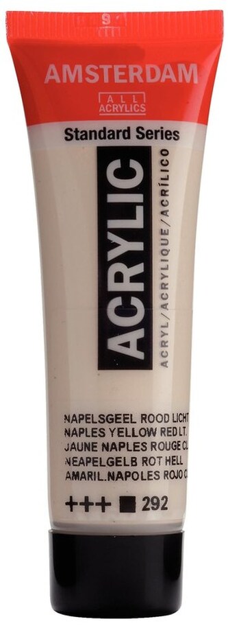 Farba akrylowa nr 292 neapolitański jasny (Naples yellow red light) 20ml, Amsterdam