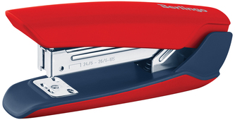 Zszywacz No24/6, 26/6 Hyper, 25k., korpus plastik, czerwony, Berlingo