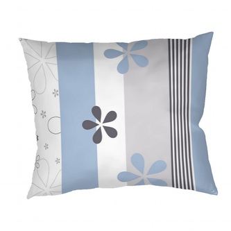 Dadka Povlak na polštář satén Flér šedomodrá 70x90 cm