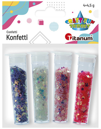Konfetti 4-kol. x 4,5g, Craft-Fun