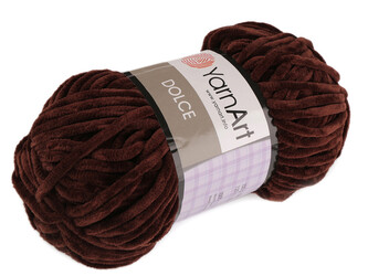 Pletací žinylková příze Dolce 100 g - 1 ks - 19 (775) hnědá