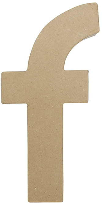 Litera fantazyjna "F " z masy papierowej AC399, Decopatch