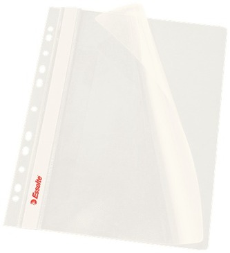 Skoroszyt wpinany A4 plastikowy biały 10szt Esselte