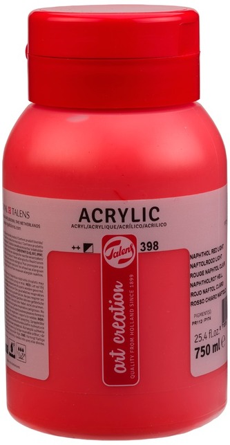 Farba akrylowa 750ml Naphthol Red Light 398 Art Creation, Talens