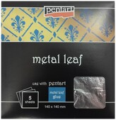 Folia srebro 14x14cm 5szt Pentart
