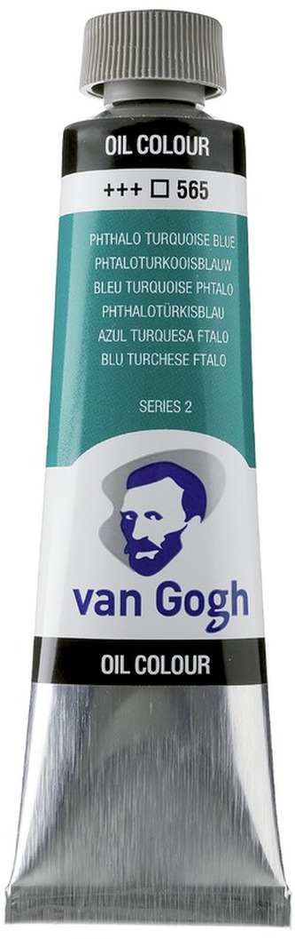 Farba olejna Van Gogh, 40ml Phtalo Turquoise Blue 565, Talens