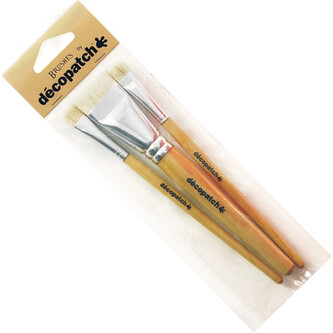Pędzle do kleju długie szczecinowe kpl. 2 x PC10, 1 x PC30 - 3 szt. PACKPCSOIEO, Decopatch