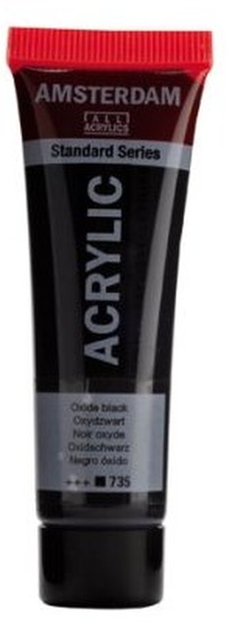Farba akrylowa nr 735 czarna oksydowana (Oxide black) 20ml, Amsterdam