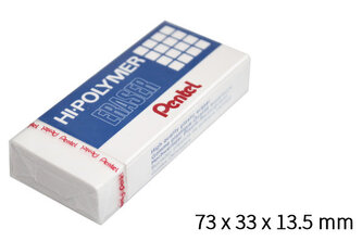Gumka do ścierania kreślarska duża 73 x 33 x 13.5 mm ZEH-20, Pentel