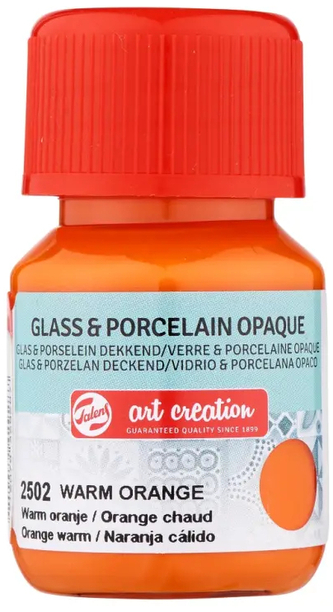 Farba do szkła i ceramiki Glass & Porcelain Opaque 30 ml Warm Orange, Art Creation