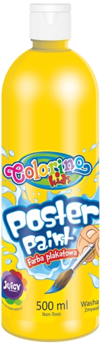 Farba plakatowa 500 ml butla żółta Colorino, Patio