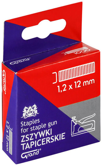 Zszywki do zszywacza tapicerskiego, takera 1,2x12, Grand