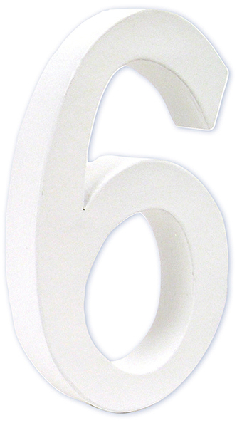 Cyfra duża „6” - 3 x 13 x 20,5cm. AC208, Decopatch