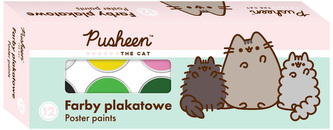 Farby plakatowe 12-kol. 20 ml. Pusheen, St.Majewski