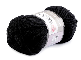Pletací příze Merino bulky 100 g - 1 ks - 10 (585) černá