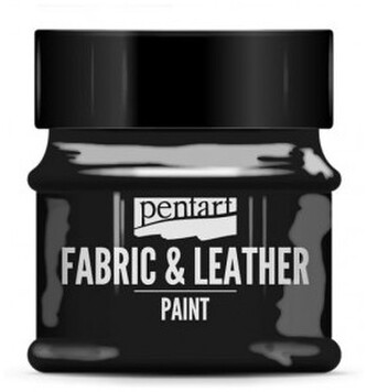 Farba do tkanin i skór 50ml czarna, Pentart