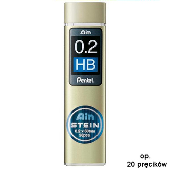Grafity 0.2 mm HB Ain Stein - fiolka 20 pręcików C272W-HB, Pentel