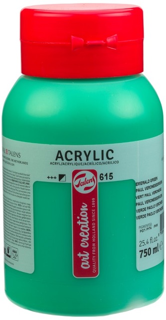 Farba akrylowa 750ml Emerald Green 615 Art Creation, Talens
