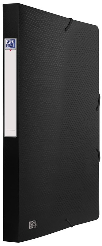 Teczka z gumką A4+ grzbiet 25mm Urban czarna, Oxford