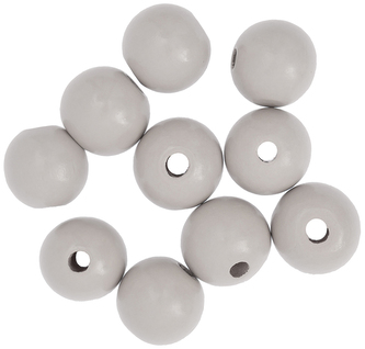 Koraliki drewniane, kulki, 2,5 cm, popielate, 10 szt., Dp Craft